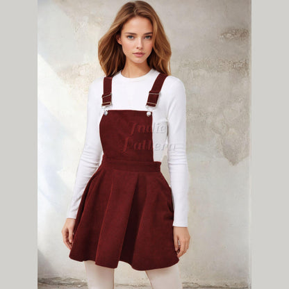 Overall Dress Sewing Pattern, Dress Pattern, Women Dress, Sewing Patterns for Women, Overall Pinafore Dress, Jumper Dress, Dress Sewing