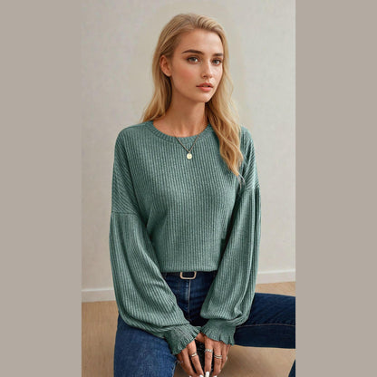 Clara Sweater Sewing Pattern - Puff Sleeve Sweatshirt for Women