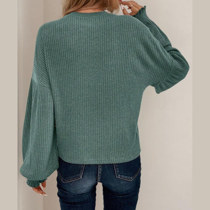 Clara Sweater Sewing Pattern - Puff Sleeve Sweatshirt for Women