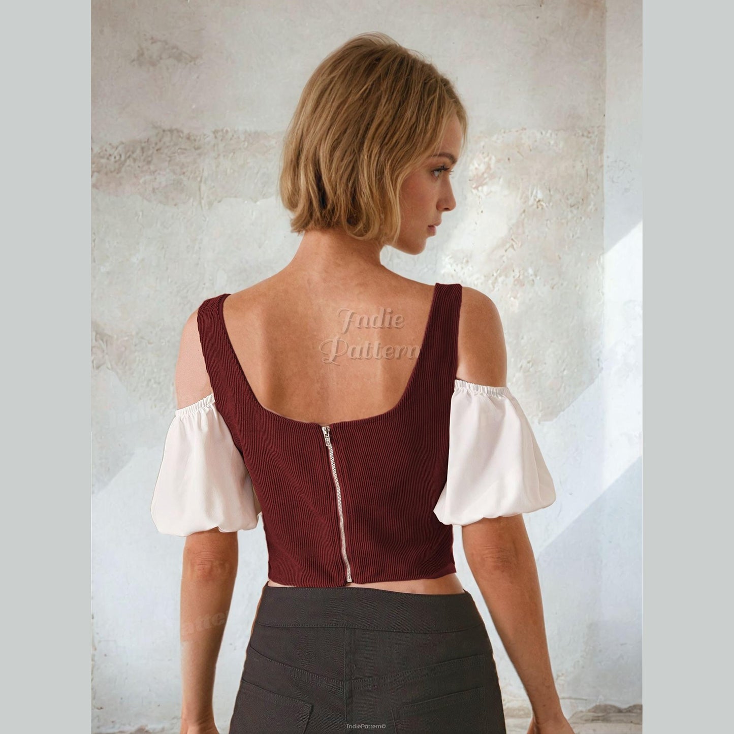 Corset & Blouse Sewing Pattern – Corset Top for Women