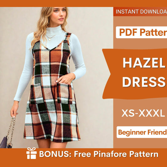 Hazel Pinafore Dress Sewing Pattern | Overall Dress