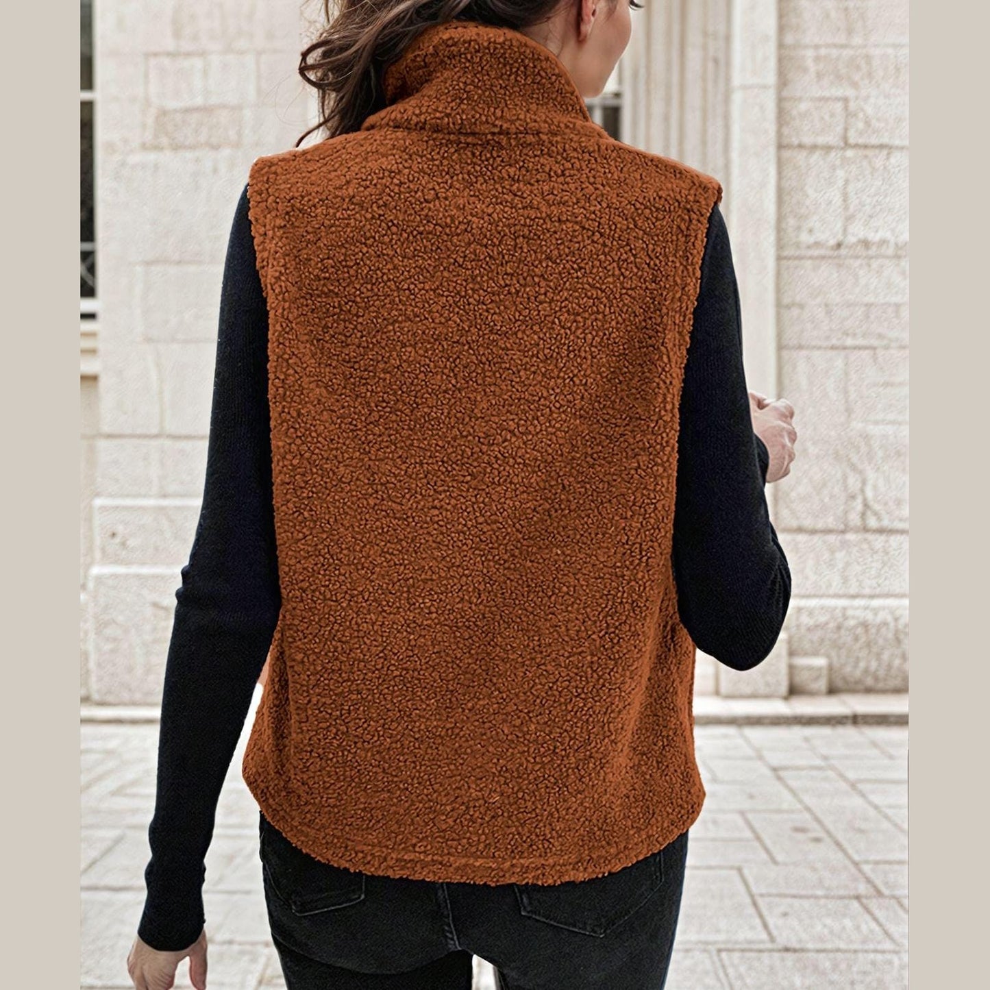 Teddy Vest Digital Sewing Pattern - Cozy Winter Jacket for Women