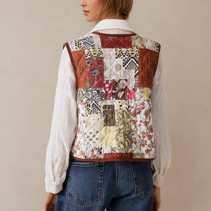 Quilted Vest Sewing Pattern - Front Tie Patchwork Style