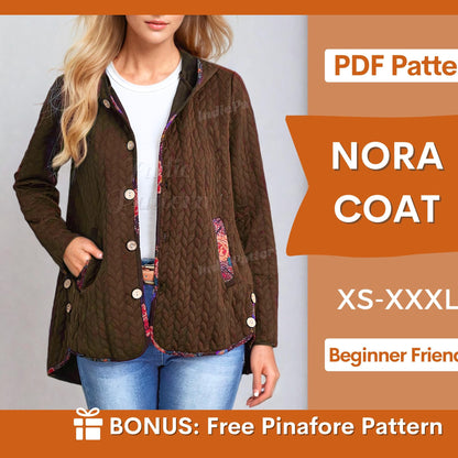 Coat Sewing Pattern – Stylish Jacket Design for Women