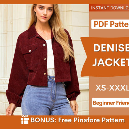 Button Jacket Sewing Pattern – Elegant Winter Style