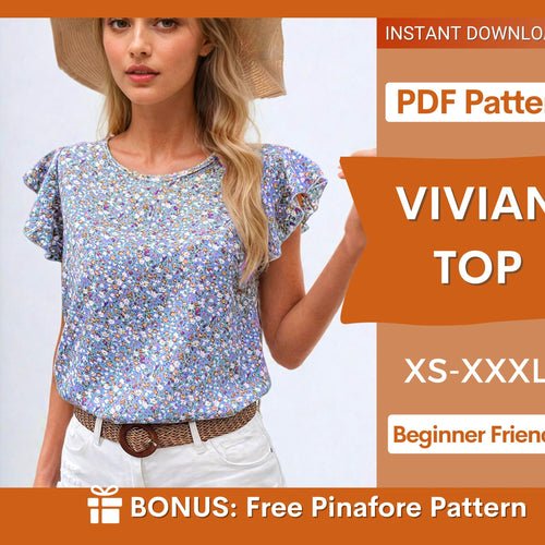 Top Sewing Pattern | Top Pattern | Women Sewing Pattern | Blouse Pattern | Beginner Sewing Pattern | Women Blouse Top Tshirt Pattern