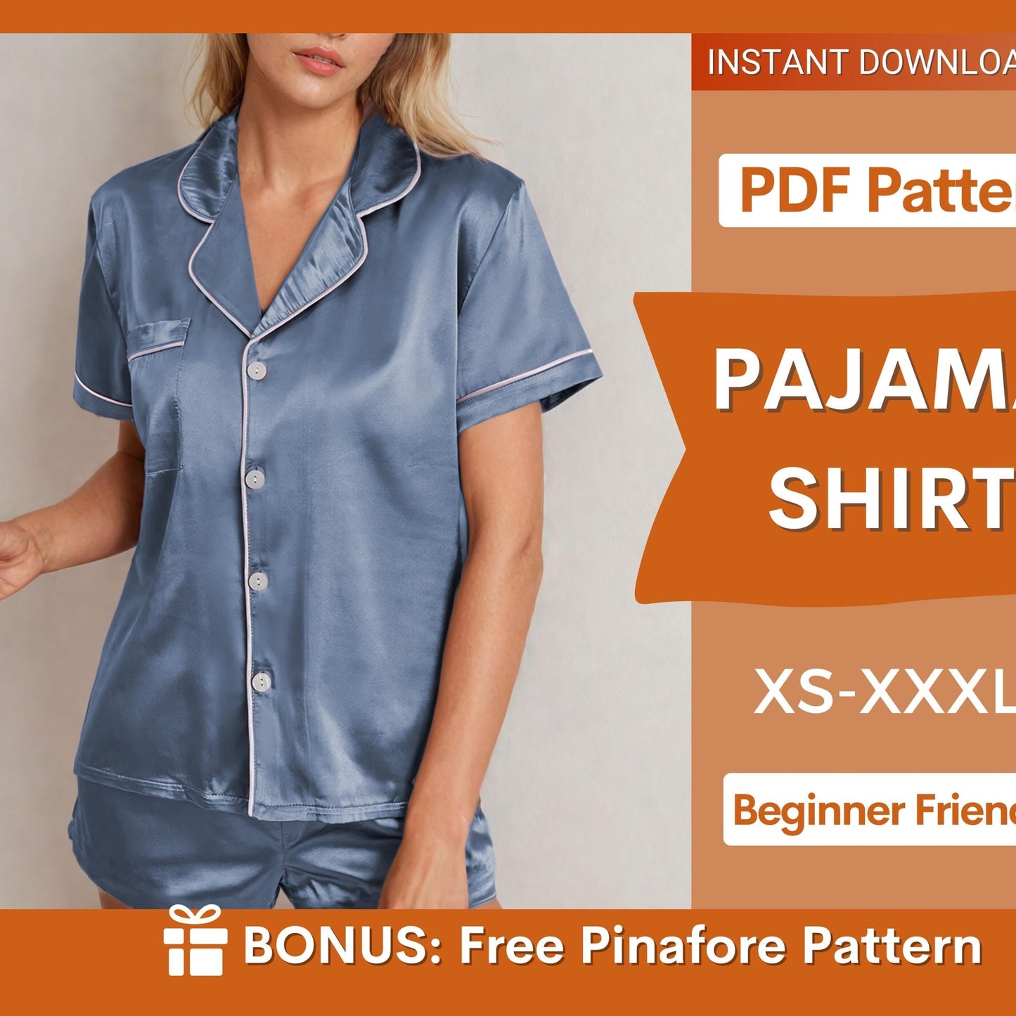 Pajama Shirt Sewing Pattern | Beginner-Friendly Design