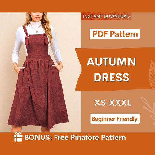 Overall Dress Sewing Pattern | Beginner-Friendly Pinafore Design