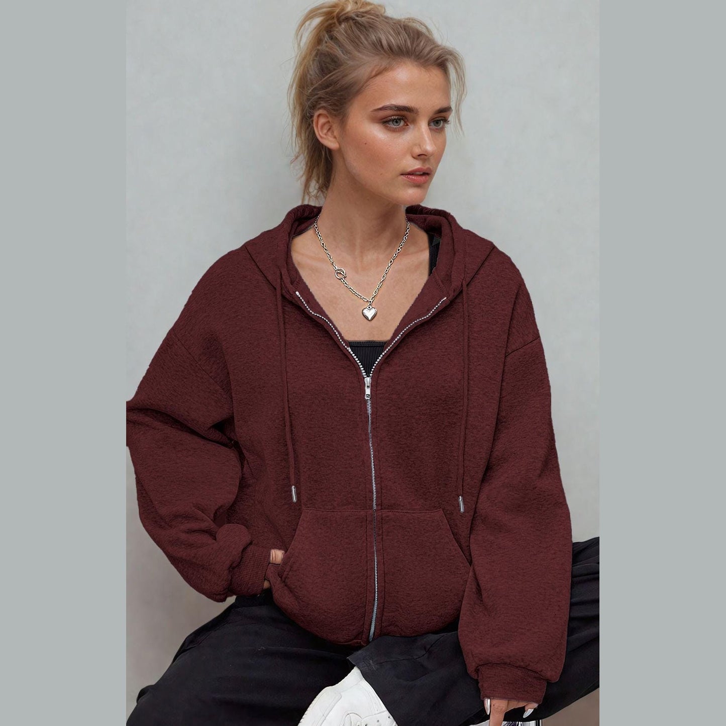 Women’s Zip-Up Hoodie Sewing Pattern - Sweatshirt