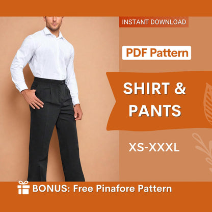 Men's Shirt & Pants Sewing Pattern | Easy-to-Follow Step-by-Step Guide