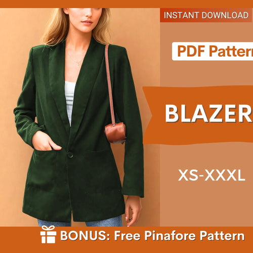 Blazer Sewing Pattern | Women's Jacket & Coat PDF Pattern