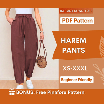 Harem Pants Sewing Pattern – Comfortable Loungewear