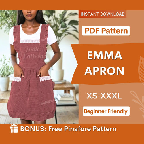 Apron Sewing Pattern | Beginner-Friendly Pinafore Dress Pattern