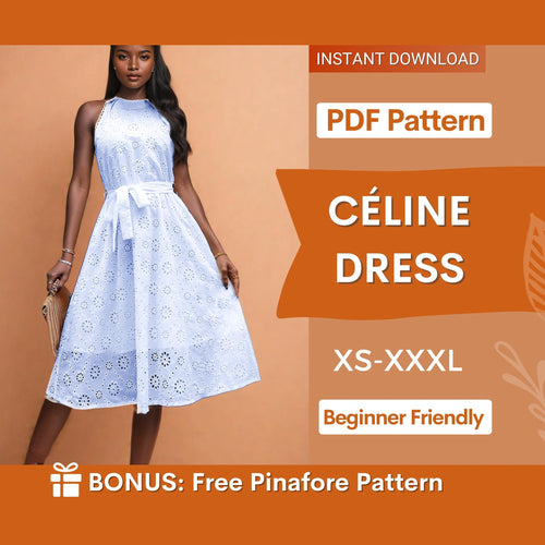 Halter Summer Dress Sewing Pattern – Sleeveless & Stylish