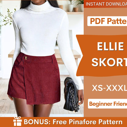 Ellie Skort Sewing Pattern - Comfortable, Stylish, Perfect for Beginners