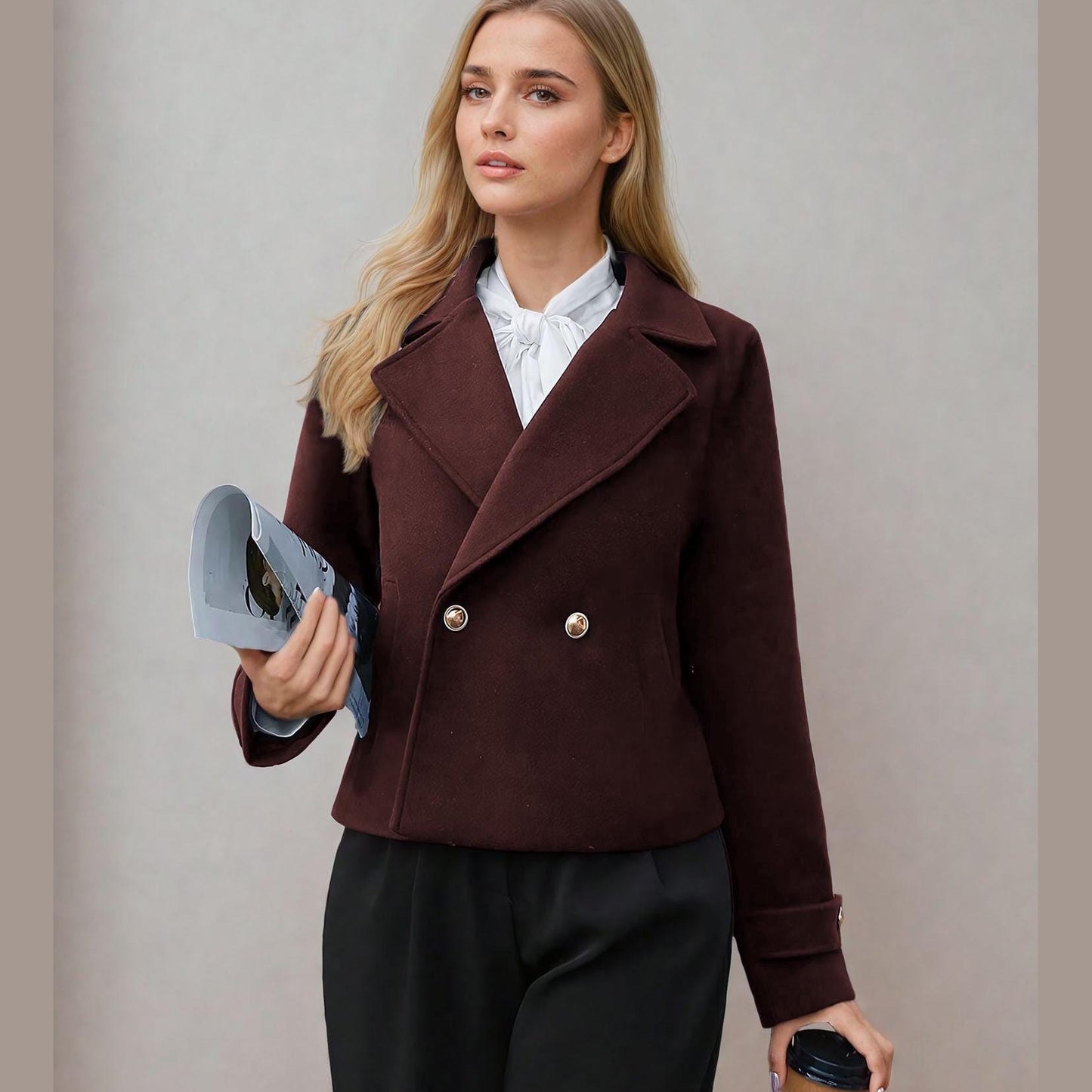 Winter Coat Sewing Pattern - Blazer Style Short Jacket