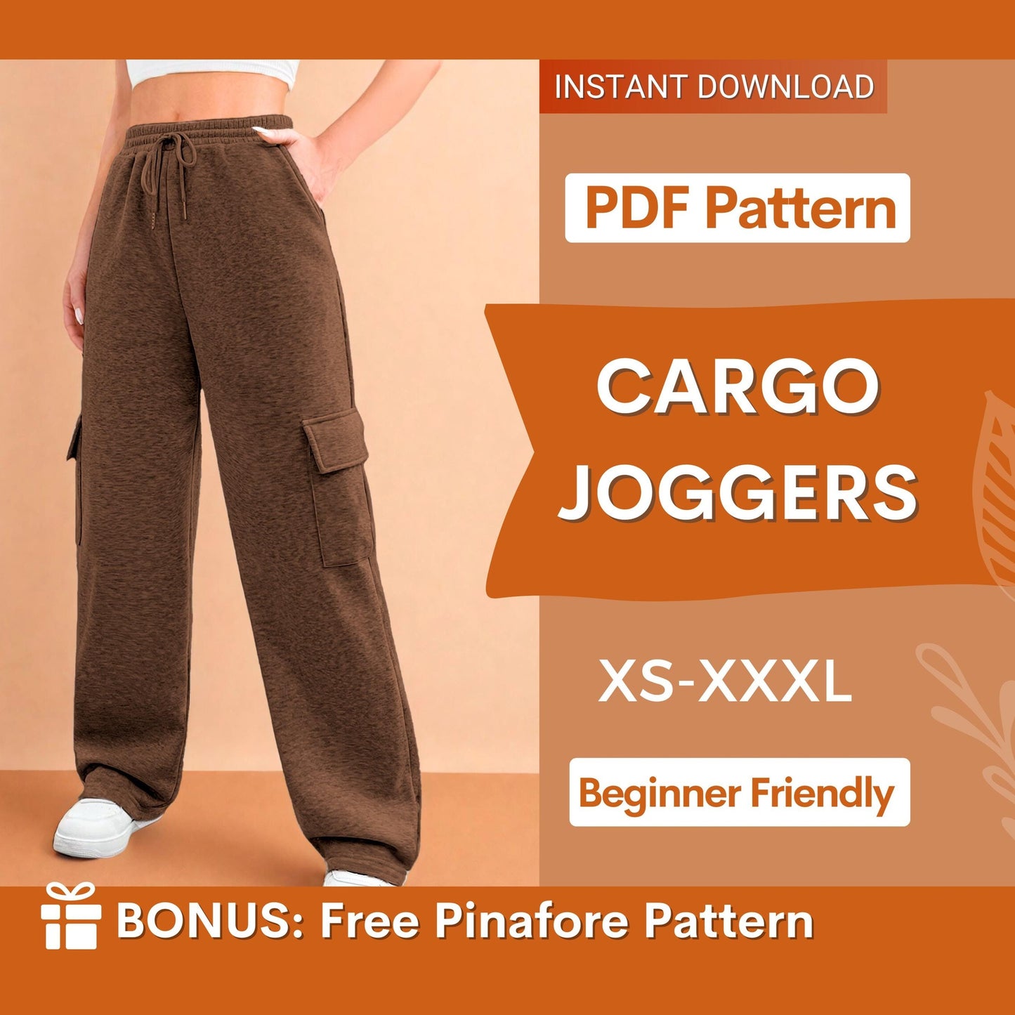 Cargo Joggers Sewing Pattern – Stylish Sweatpants for Women