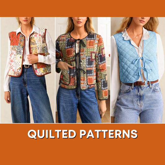 Quilted Sewing Patterns Bundle | Vest & Top Pattern