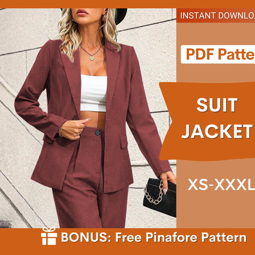 Suit Jacket Sewing Pattern - Blazer & Women's Jacket