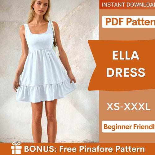 Beginner-Friendly Summer Dress Sewing Pattern – XS-XXXL