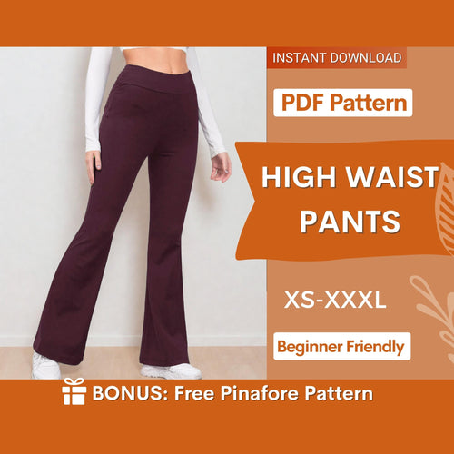 High-Waist Pants Sewing Pattern – Comfortable Flare Design