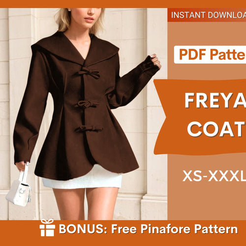 Freya Coat Sewing Pattern – Stylish Coat for Women