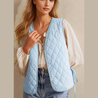 Side Tie Quilted Vest Sewing Pattern - Unique Design