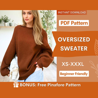 Oversized Sweater Sewing Pattern | Women’s Sweatshirt Design