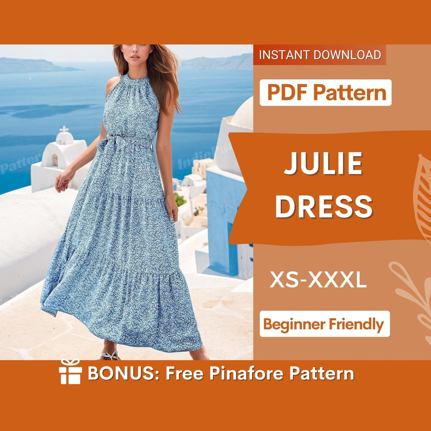 Halter Maxi Dress Pattern – Sleeveless Summer Style