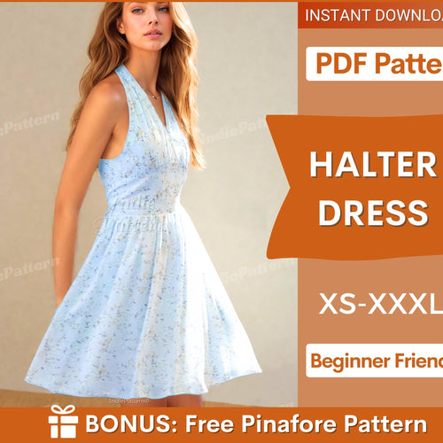 Halter Dress Sewing Pattern – Perfect for Spring & Summer