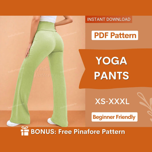 Women’s Yoga Pants Sewing Pattern - Flare Leg Design